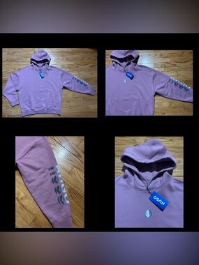 Hugo Boss Men's Niftyhood Logo Cotton French Terry Pullover Hoodie-Dark Pink/2XL